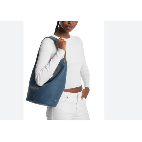 MICHAEL KORS Sonny leather medium hobo shoulder bag - Chambray Blue - Picture 8 of 10